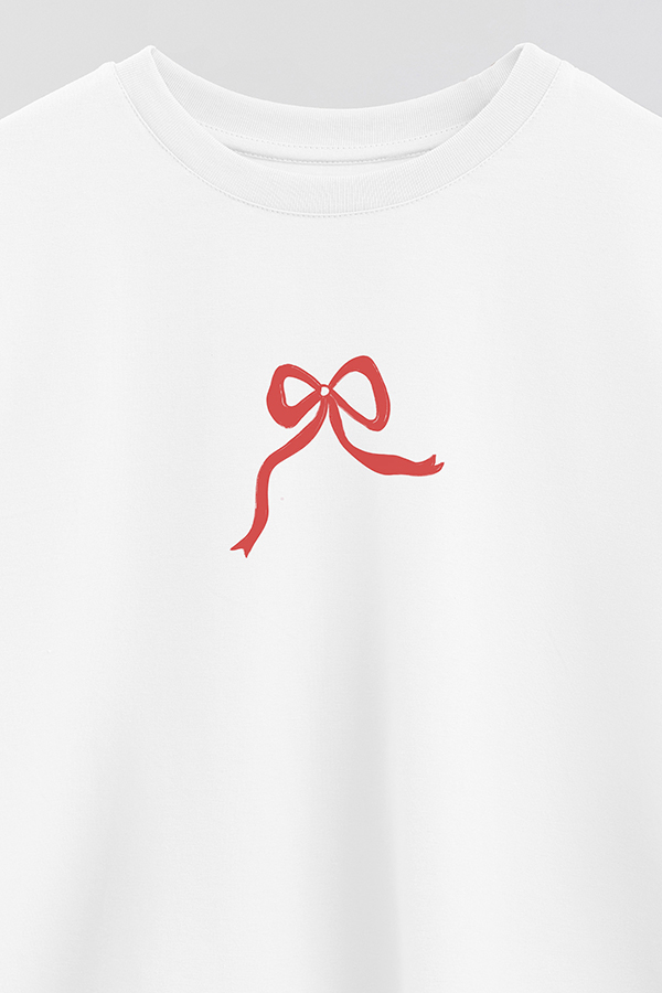 REMERA CROP ESTAMPADA VALENTINE BOW 1ST