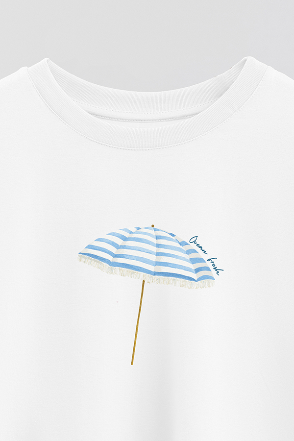 REMERA CROP ESTAMPADA COASTAL OCEAN FRESH