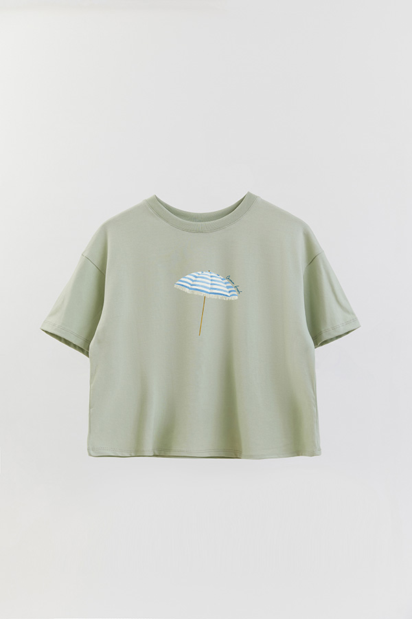 REMERA CROP ESTAMPADA COASTAL OCEAN FRESH