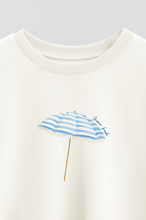 REMERA CROP ESTAMPADA COASTAL OCEAN FRESH