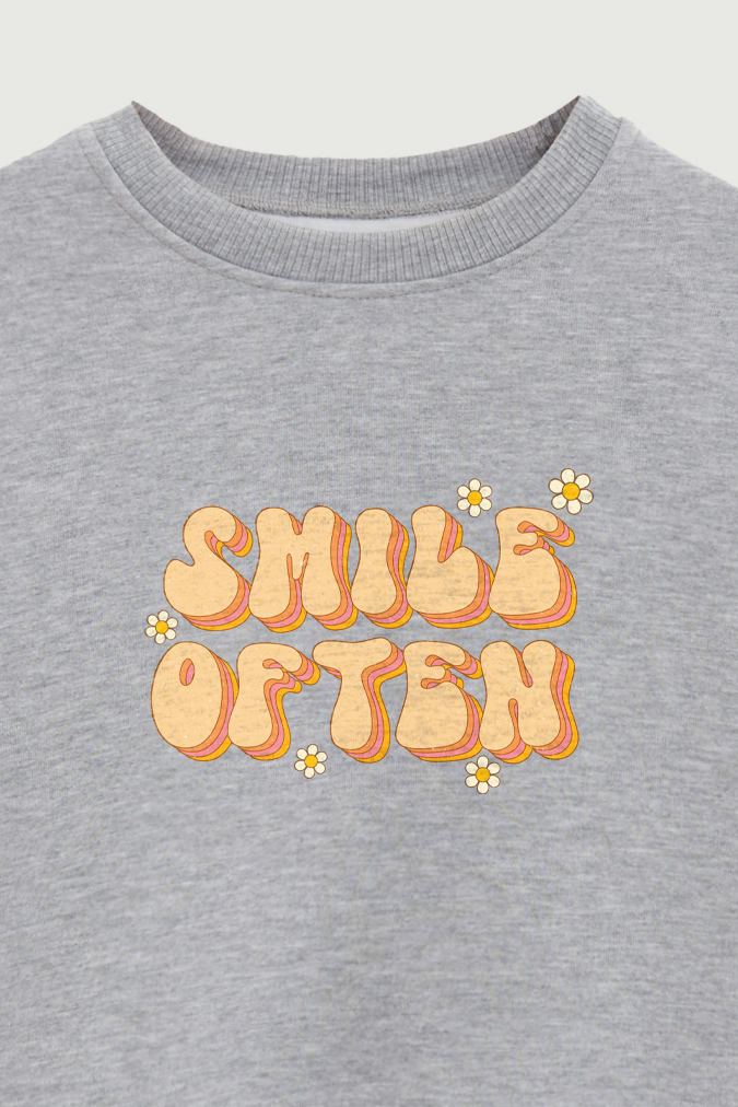 BUZO CREWNECK ESTAMPADO RTR SMILE OFTEN