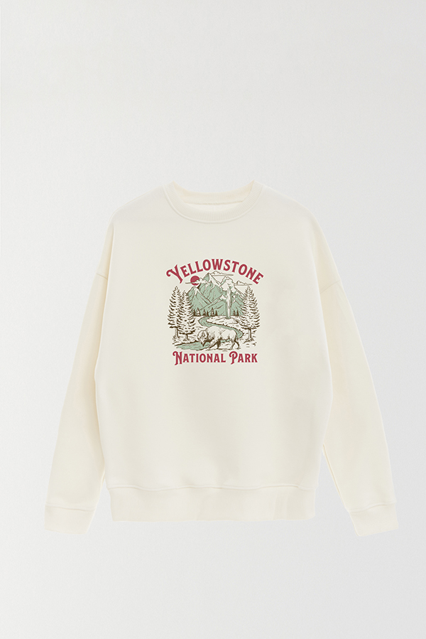 BUZO CREWNECK ESTAMPADO WESTERN YELLOWSTONE