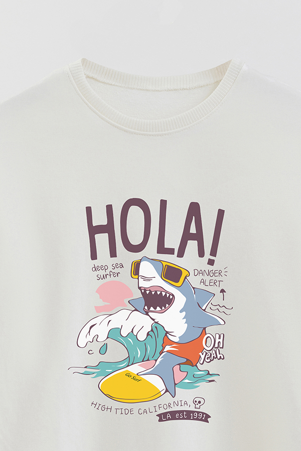 BUZO CREWNECK RUSTICO FUNNY ADVENTURES HOLA