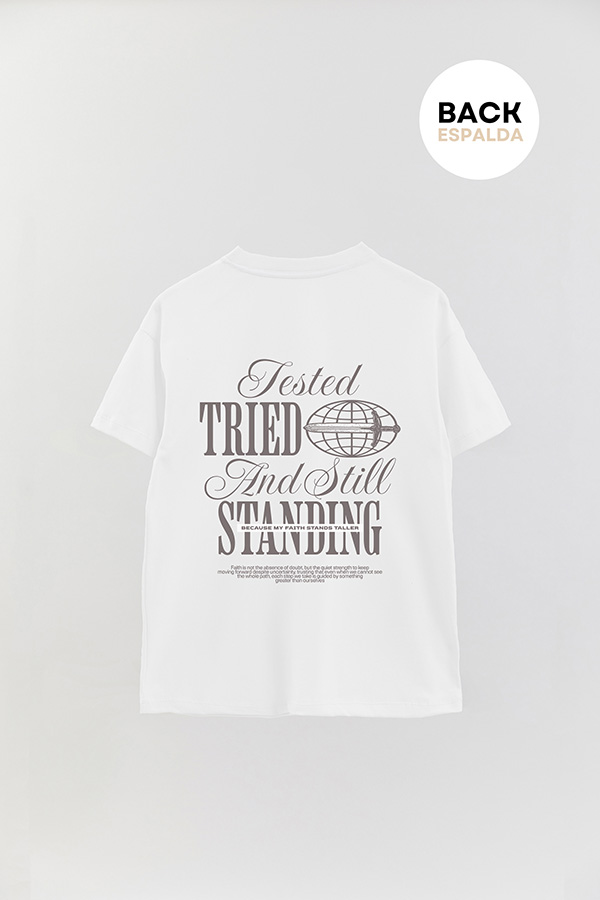 REMERA OVER ESTAMPADA UNISEX ESPALDA TESTED