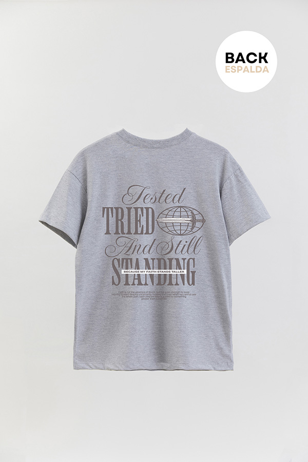 REMERA OVER ESTAMPADA UNISEX ESPALDA TESTED