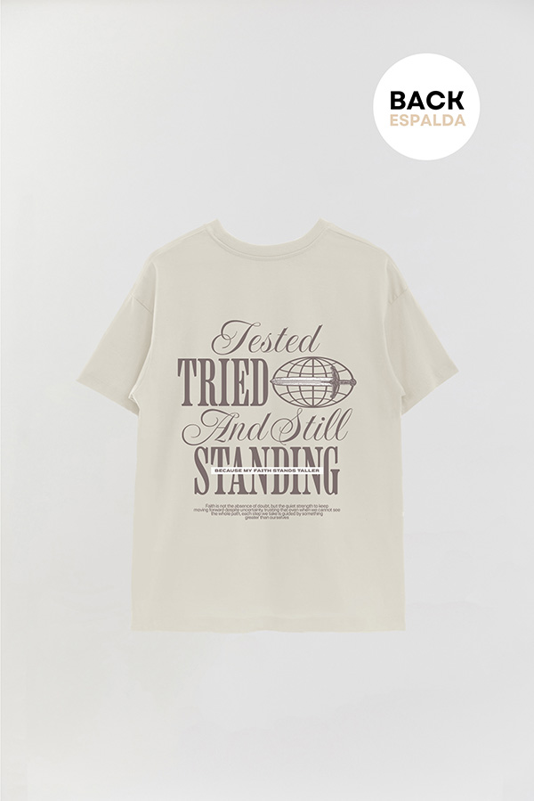 REMERA OVER ESTAMPADA UNISEX ESPALDA TESTED
