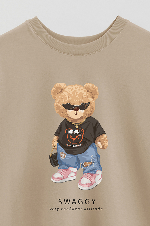 REMERA OVER ESTAMPADA UNISEX TEDDY SWAGGY