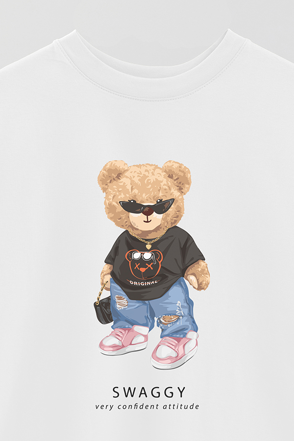 REMERA OVER ESTAMPADA UNISEX TEDDY SWAGGY
