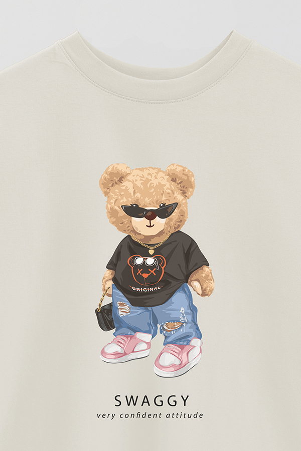 REMERA OVER ESTAMPADA UNISEX TEDDY SWAGGY