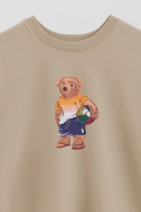 REMERA OVER ESTAMPADA UNISEX BEAR BEACH