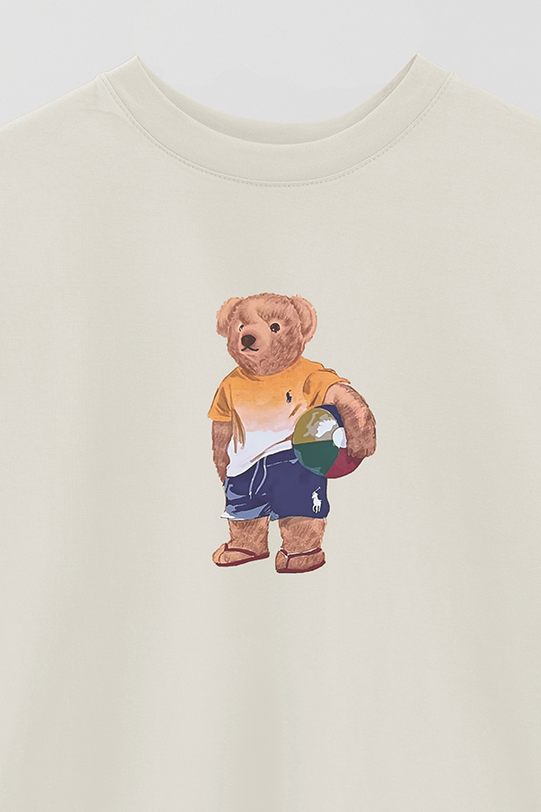 REMERA OVER ESTAMPADA UNISEX BEAR BEACH