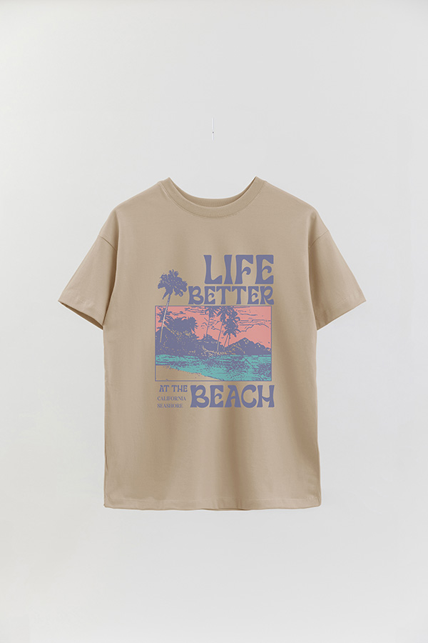 REMERA OVER ESTAMPADA LIFE BETTER