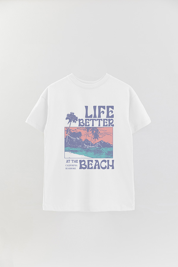 REMERA OVER ESTAMPADA LIFE BETTER