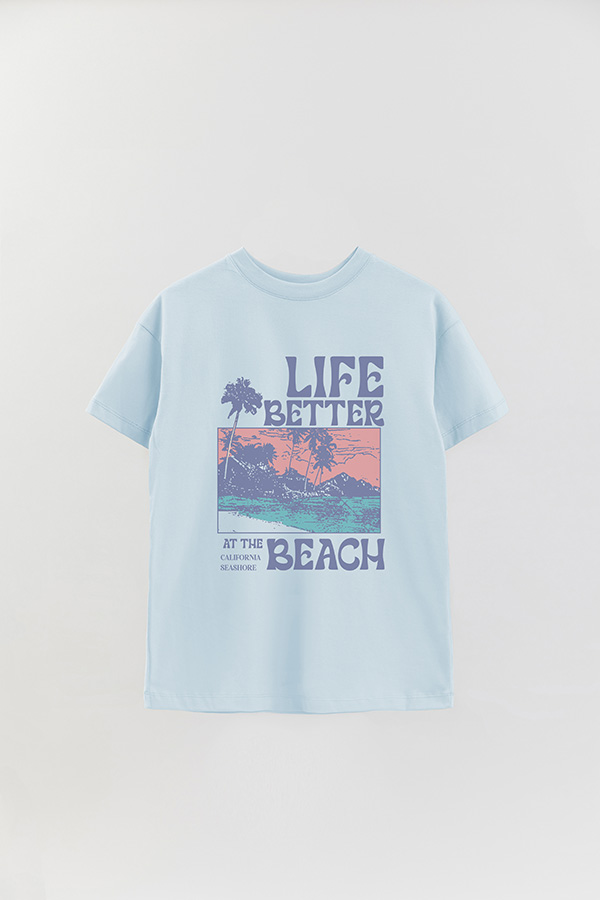 REMERA OVER ESTAMPADA LIFE BETTER