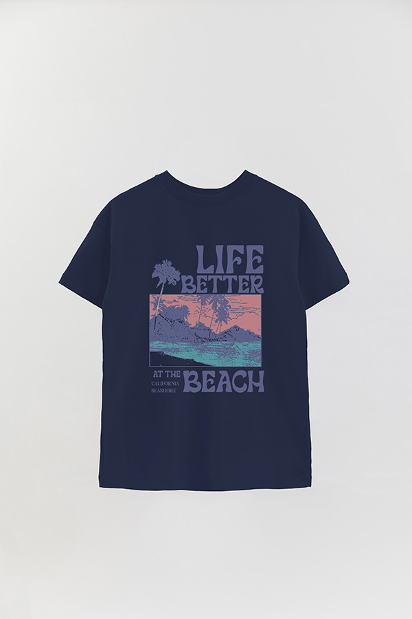 REMERA OVER ESTAMPADA LIFE BETTER
