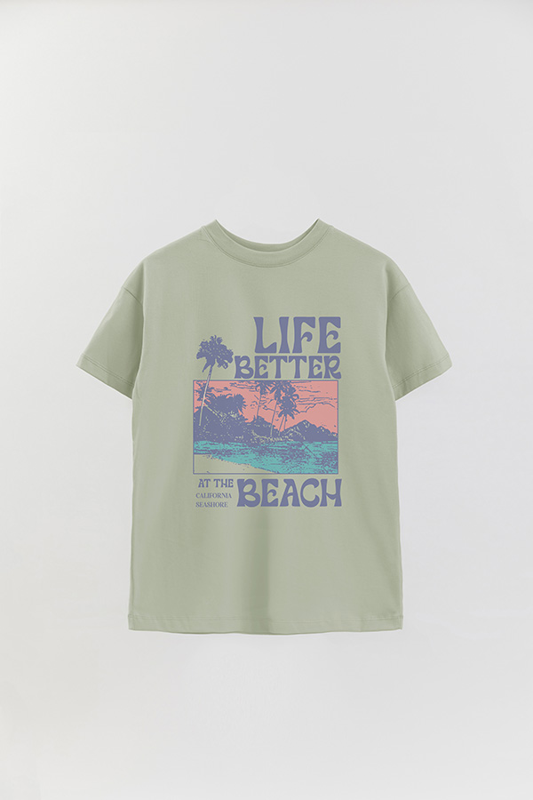 REMERA OVER ESTAMPADA LIFE BETTER