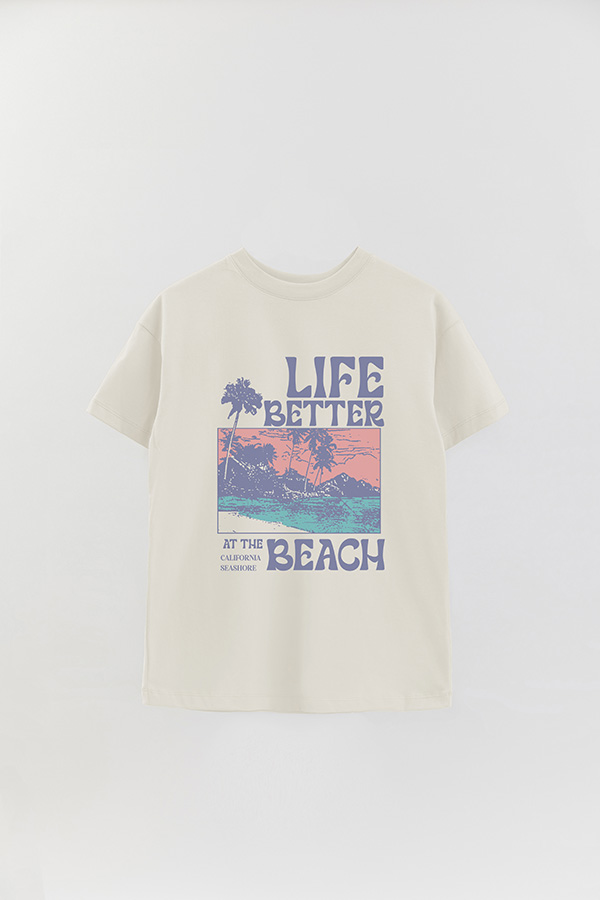 REMERA OVER ESTAMPADA LIFE BETTER