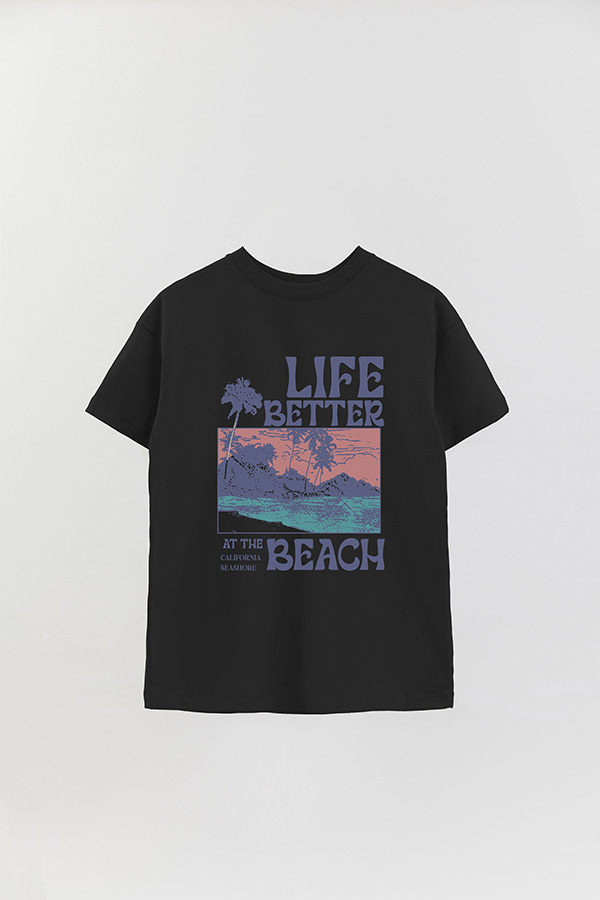 REMERA OVER ESTAMPADA LIFE BETTER