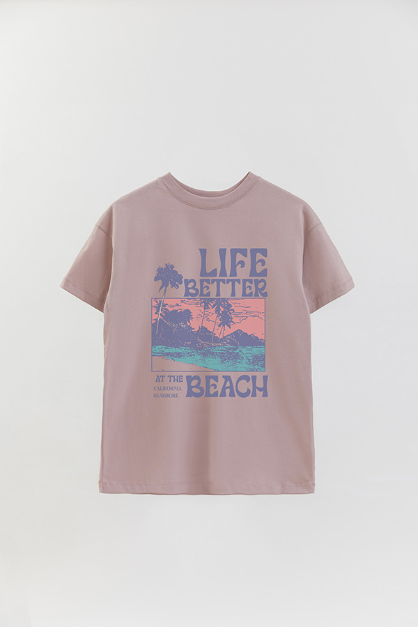 REMERA OVER ESTAMPADA LIFE BETTER