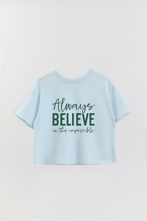 REMERA CROP ESTAMPADA GR ALWAYS BELIEVE IN
