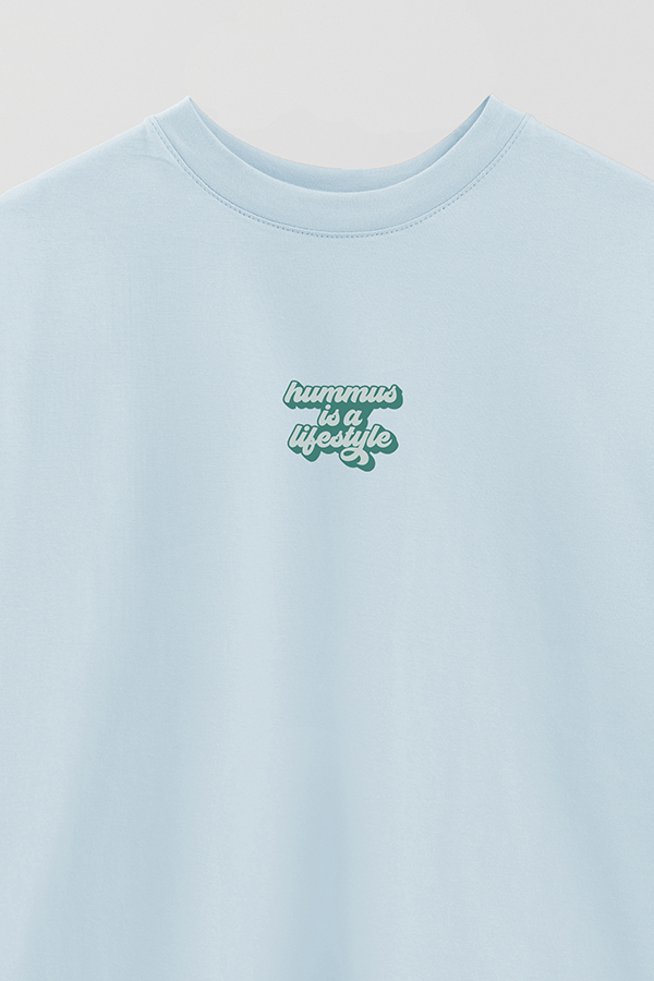 REMERA OVER ESTAMPADA VEGAN HUMMUS
