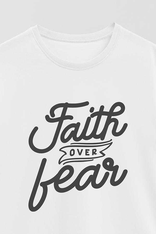 REMERA BASICA UNISEX VRS FAITH OVER FEAR