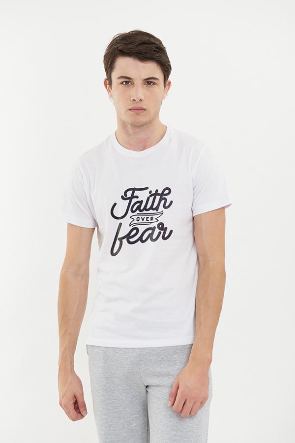 REMERA BASICA UNISEX VRS FAITH OVER FEAR