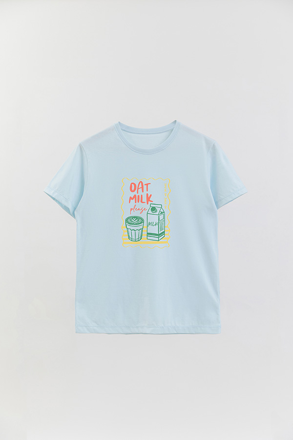 REMERA BASICA ESTAMPADA HD OATMILK