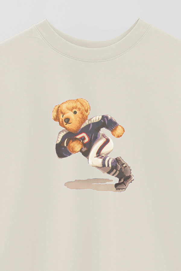 REMERA OVER ESTAMPADA UNISEX BEAR RUGBY BEAR