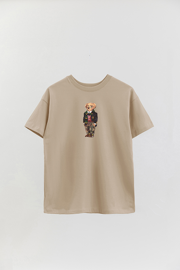 REMERA OVER ESTAMPADA UNISEX BEAR UNIVERSITY