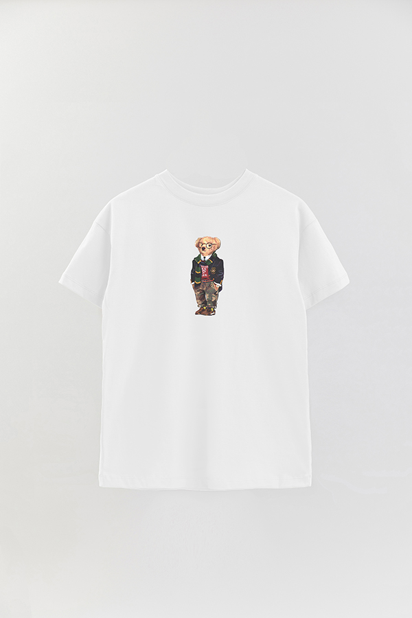 REMERA OVER ESTAMPADA UNISEX BEAR UNIVERSITY