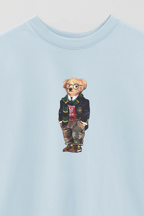 REMERA OVER ESTAMPADA UNISEX BEAR UNIVERSITY