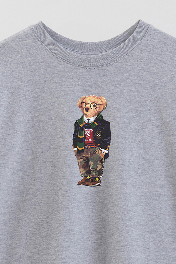 REMERA OVER ESTAMPADA UNISEX BEAR UNIVERSITY