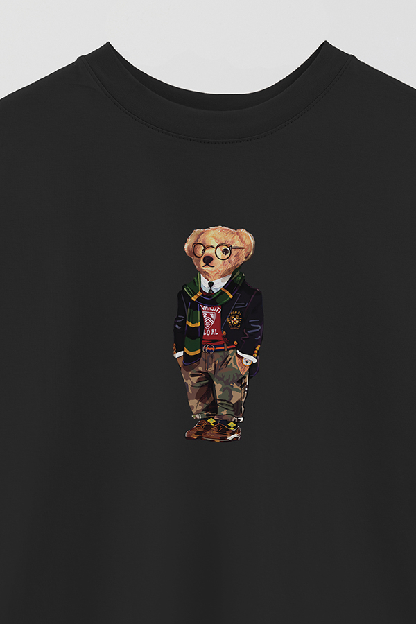 REMERA OVER ESTAMPADA UNISEX BEAR UNIVERSITY