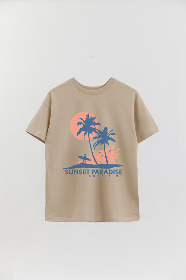 REMERA OVER ESTAMPADA SHADOW SUNSET
