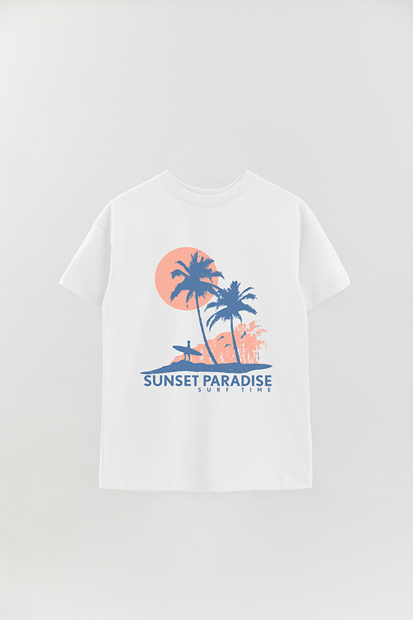 REMERA OVER ESTAMPADA SHADOW SUNSET