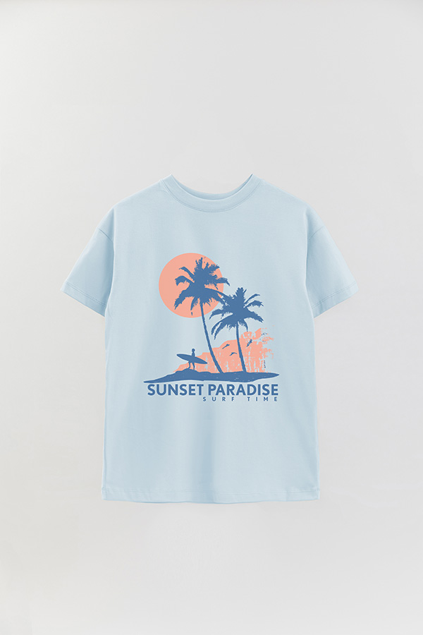 REMERA OVER ESTAMPADA SHADOW SUNSET