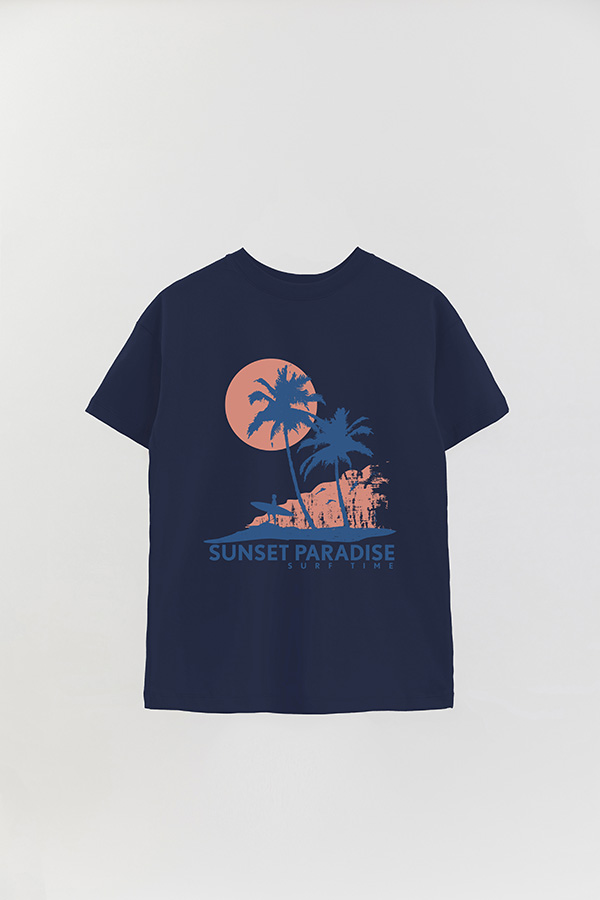 REMERA OVER ESTAMPADA SHADOW SUNSET
