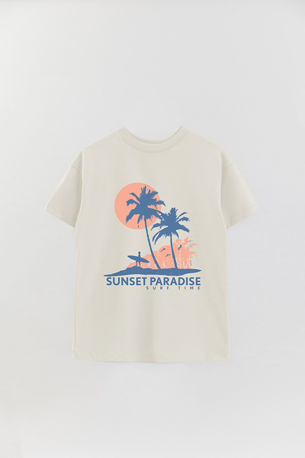REMERA OVER ESTAMPADA SHADOW SUNSET