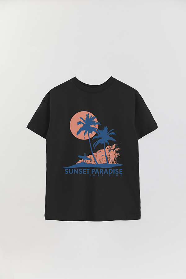 REMERA OVER ESTAMPADA SHADOW SUNSET