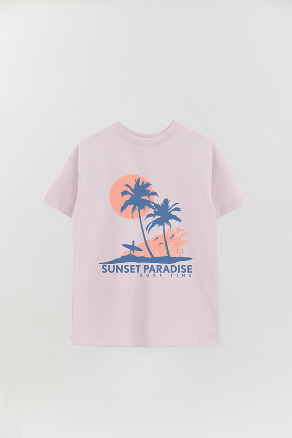 REMERA OVER ESTAMPADA SHADOW SUNSET