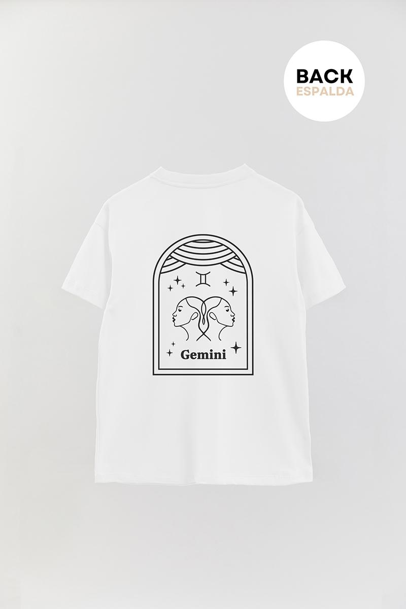 REMERA OVER ESTAMPADA UNISEX SIGNS GEMINI