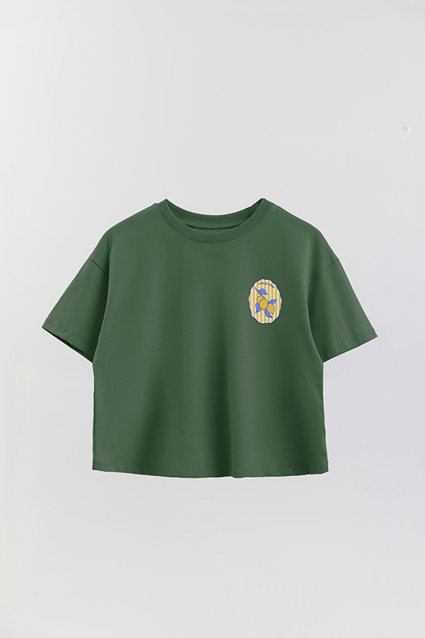REMERA CROP FB ESTAMPADA LA VIE EN CITRON