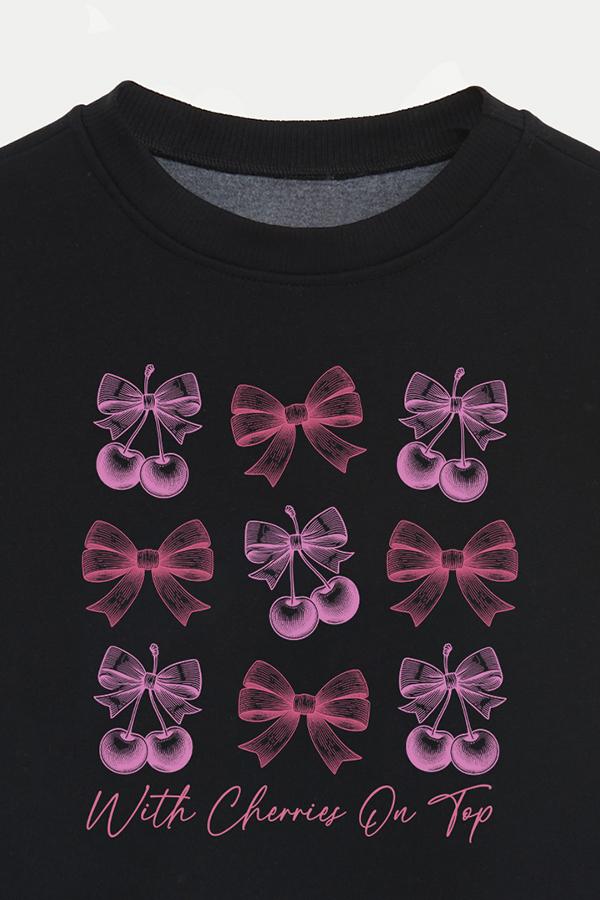 BUZO CROP ESTAMPADO COQUETTE WITH CHERRIES ON TOP