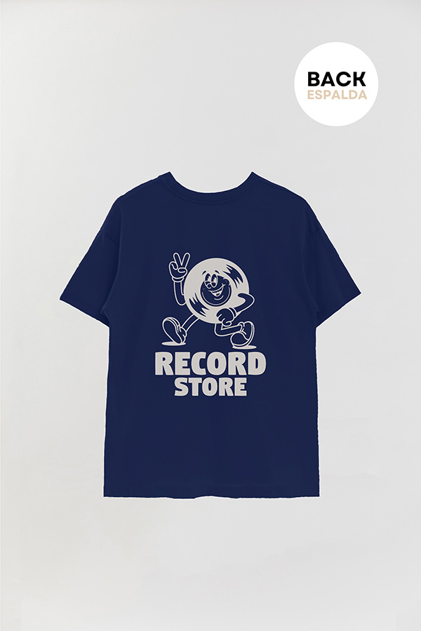 REMERA OVER FB CARTOON RECORD STORE