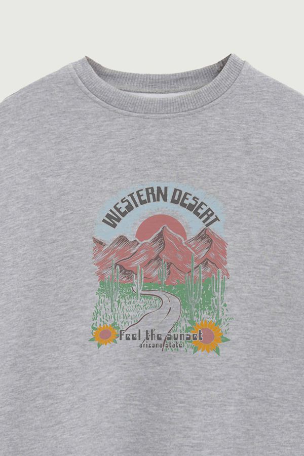 BUZO CREWNECK ESTAMPADO WESTERN FEEL