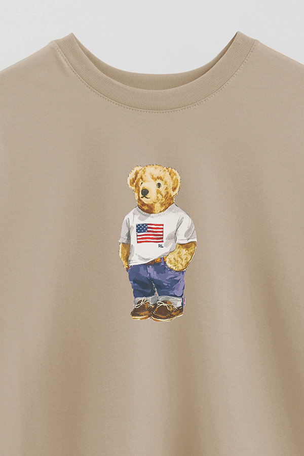 REMERA OVER ESTAMPADA UNISEX BEAR USA TSHIRT