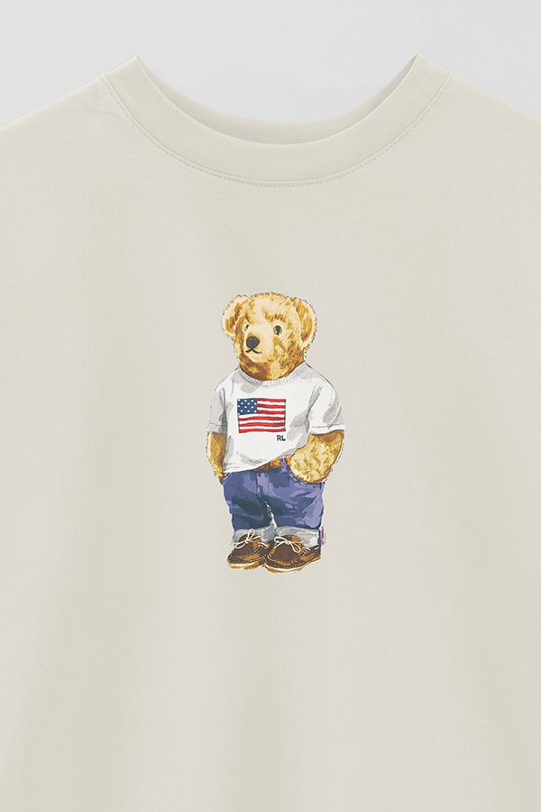 REMERA OVER ESTAMPADA UNISEX BEAR USA TSHIRT