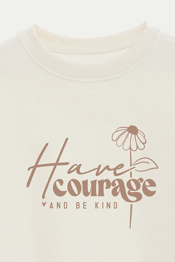 BUZO CROP FRISA ESTAMPADO MINIMAL LOVE BE KIND