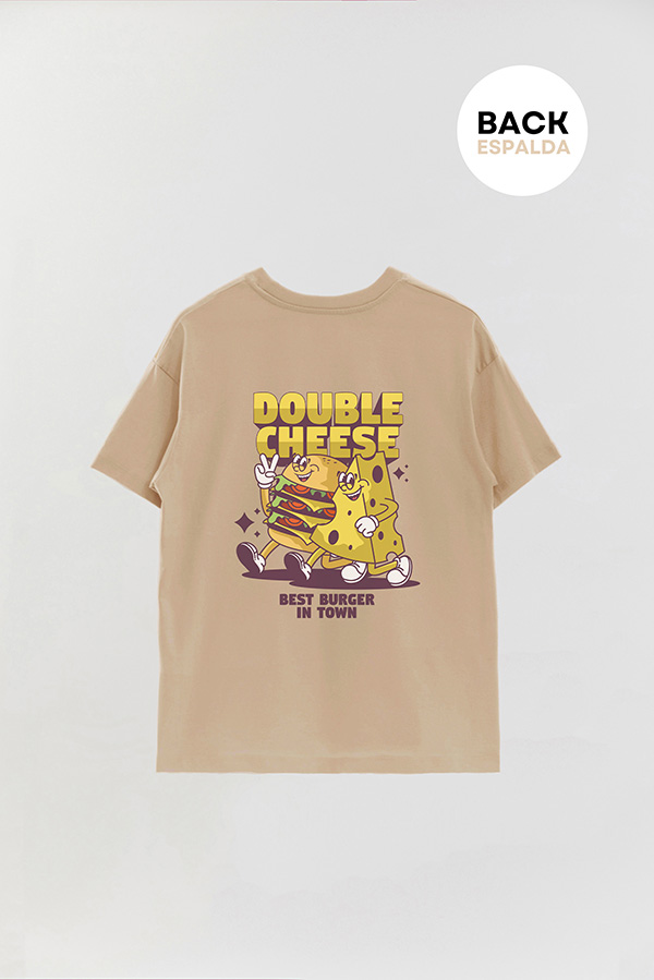 REMERA OVER FB CARTOON DOUBLE CHEESE